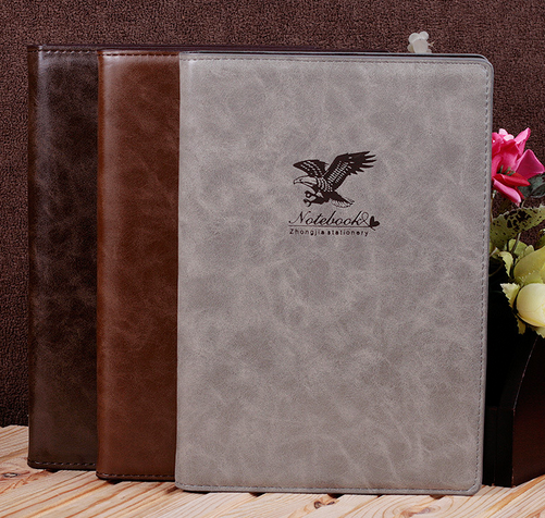 High-end color PU notebook with magnetic snap loose